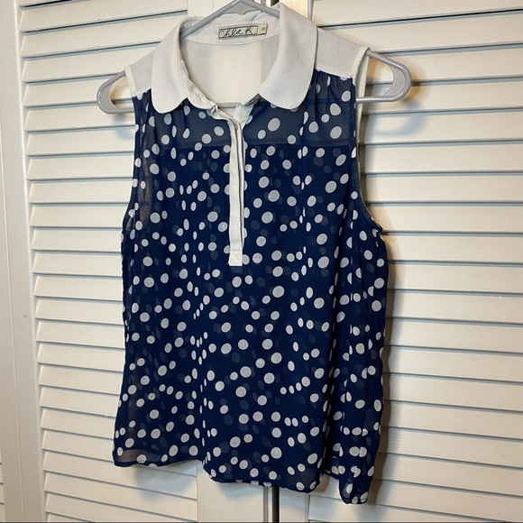 CHLOE K SHEER SLEEVELESS BLOUSE - Picture 5 of 6